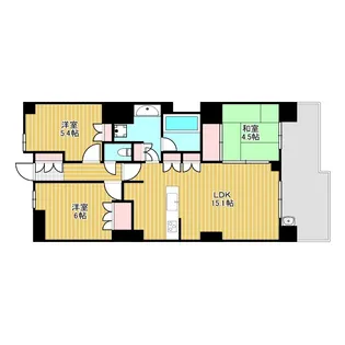 グランロジュマン豊中少路C街区【5階】の間取り