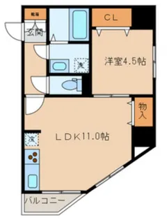 ARTERE東日本橋【8階】の間取り