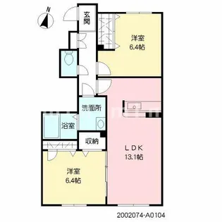 熊本県熊本市東区保田窪4【アパート】の間取り