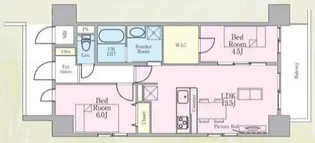 ウィステリア青砥【13階】の間取り