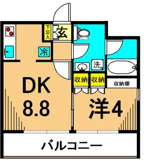 フレンシア南品川【3階】の間取り