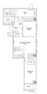 東京都目黒区青葉台3【マンション】の間取り