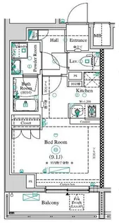 アンベリール王子II【6階】の間取り