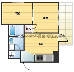 大阪府大阪市浪速区恵美須西2【マンション】の間取り