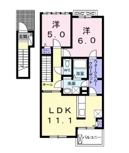 愛知県日進市浅田平子2【アパート】の間取り