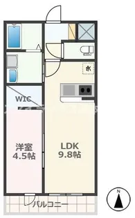 熊本県熊本市南区出仲間8【アパート】の間取り