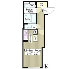 ルオーレ恵比寿【4階】の間取り