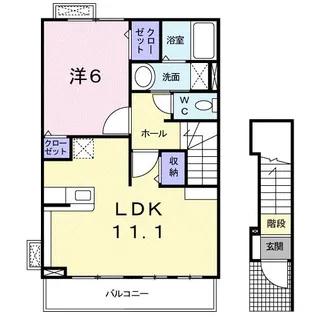 ソーレII【2階】の間取り