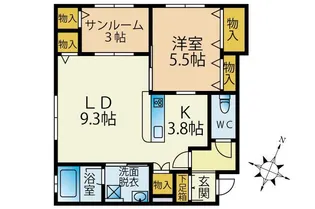 べるぽすとK【2階】の間取り