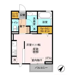 ヌーボイナリ金沢【2階】の間取り