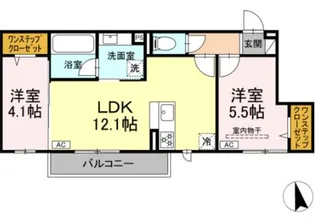 アクシス【2階】の間取り