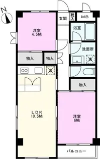 アーバンハウス10号館【1階】の間取り