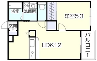 ラフェ・クレール八木山【2階】の間取り