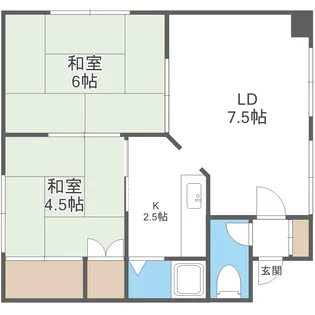 ハイムつきさむ台【3階】の間取り