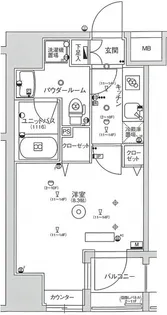 スカイコート江東住吉【8階】の間取り