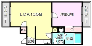 カテナ豊里【2階】の間取り