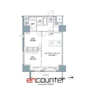 パークハビオ東中野【13階】の間取り