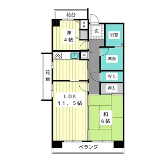 アーバンラフレ星ヶ丘8号館【3階】の間取り