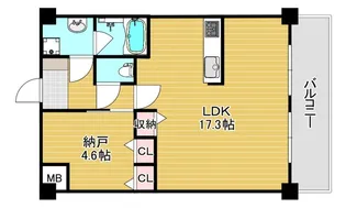 エクシアテラス梅田【4階】の間取り