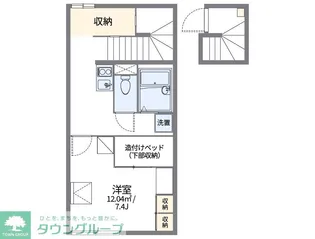 レオパレスフォンターナ【1階】の間取り