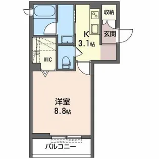 カトル・パレ駅北【3階】の間取り