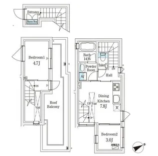 AGRATIO TERRACE 恵比寿の間取り