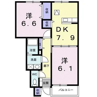 ファミーユ佐久【1階】の間取り