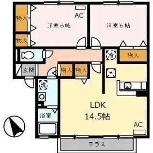 メゾンドール A【1階】の間取り