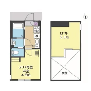 ブルーミング横浜【2階】の間取り