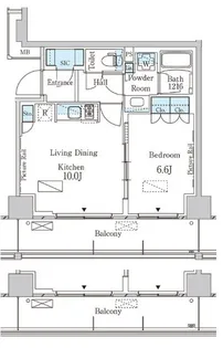 パークアクシス横濱大通り公園【4階】の間取り