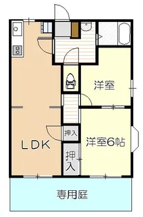 ラインハイムA【1階】の間取り