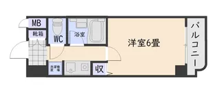 トーカンキャステール交通局前【2階】の間取り