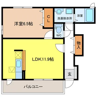 メゾングラース【1階】の間取り