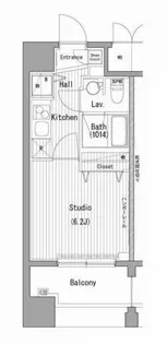ガーラ・プレシャス横濱関内【6階】の間取り
