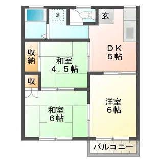 コーポあかつき【1階】の間取り