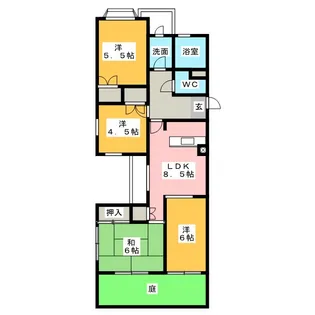 アーバンドエル猪高台【1階】の間取り