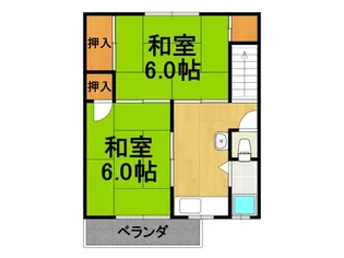 塚口グリーンハイツ3【2階】の間取り