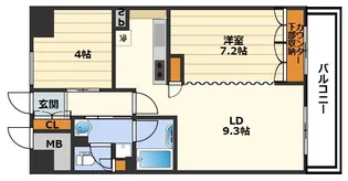 エスリード堂島【9階】の間取り