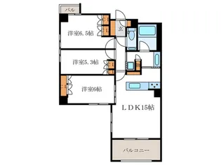 EC御所南柳馬場二条【5階】の間取り