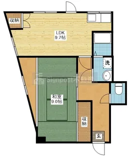 横内マンション【1階】の間取り