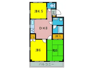 TWIN HILL 松園【2階】の間取り