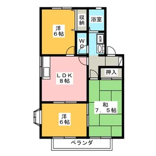 ランセハイカムール【2階】の間取り