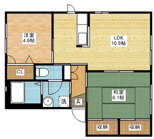 バリュージュ RYO C棟【2階】の間取り