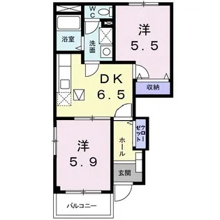 コネクションA【1階】の間取り