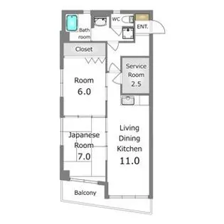あさひレジデンス弐番館EAST【3階】の間取り