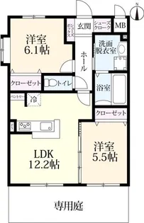 ヴァネッサ若楠【1階】の間取り