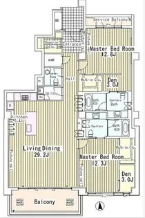 ガーデン高輪【4階】の間取り