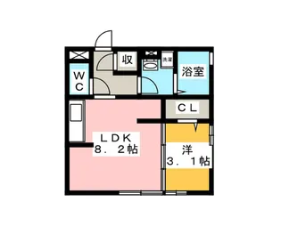 ルネ東海岸II【1階】の間取り