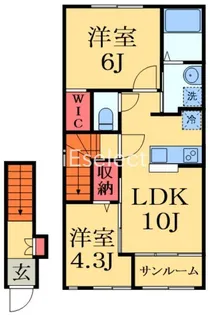 ソレイユ メイ【2階】の間取り