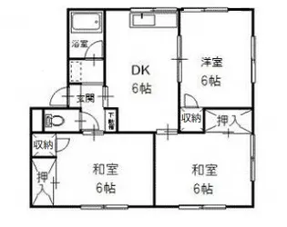 ロイヤル三千刈C【1階】の間取り